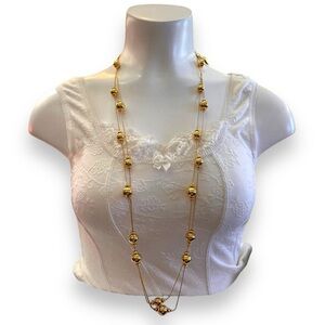 Vintage Anne Klein Layered Gold Toned Chain Necklace